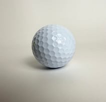White blank golf ball