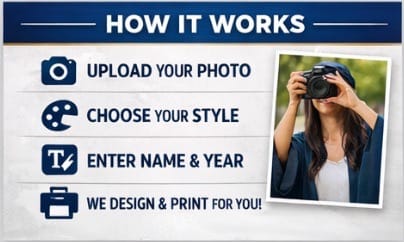 Custom Graduation Banner with Photo | Personalized Grad Banner | Class of 2026 Party Decor | School Colors | Senior Banner - Image 3