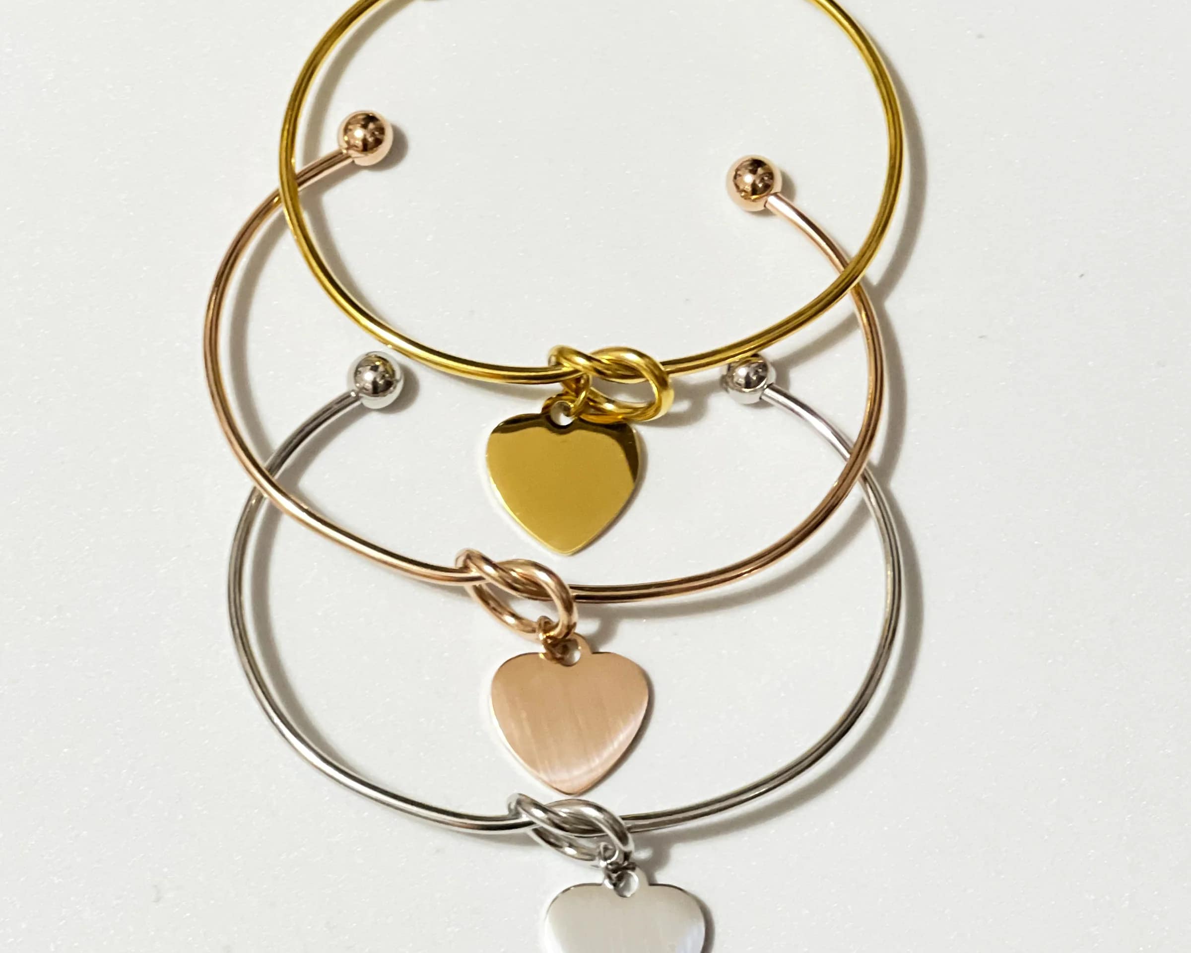 Heart Bangle Bracelet