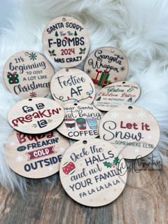 Ornaments Snarky Sayings