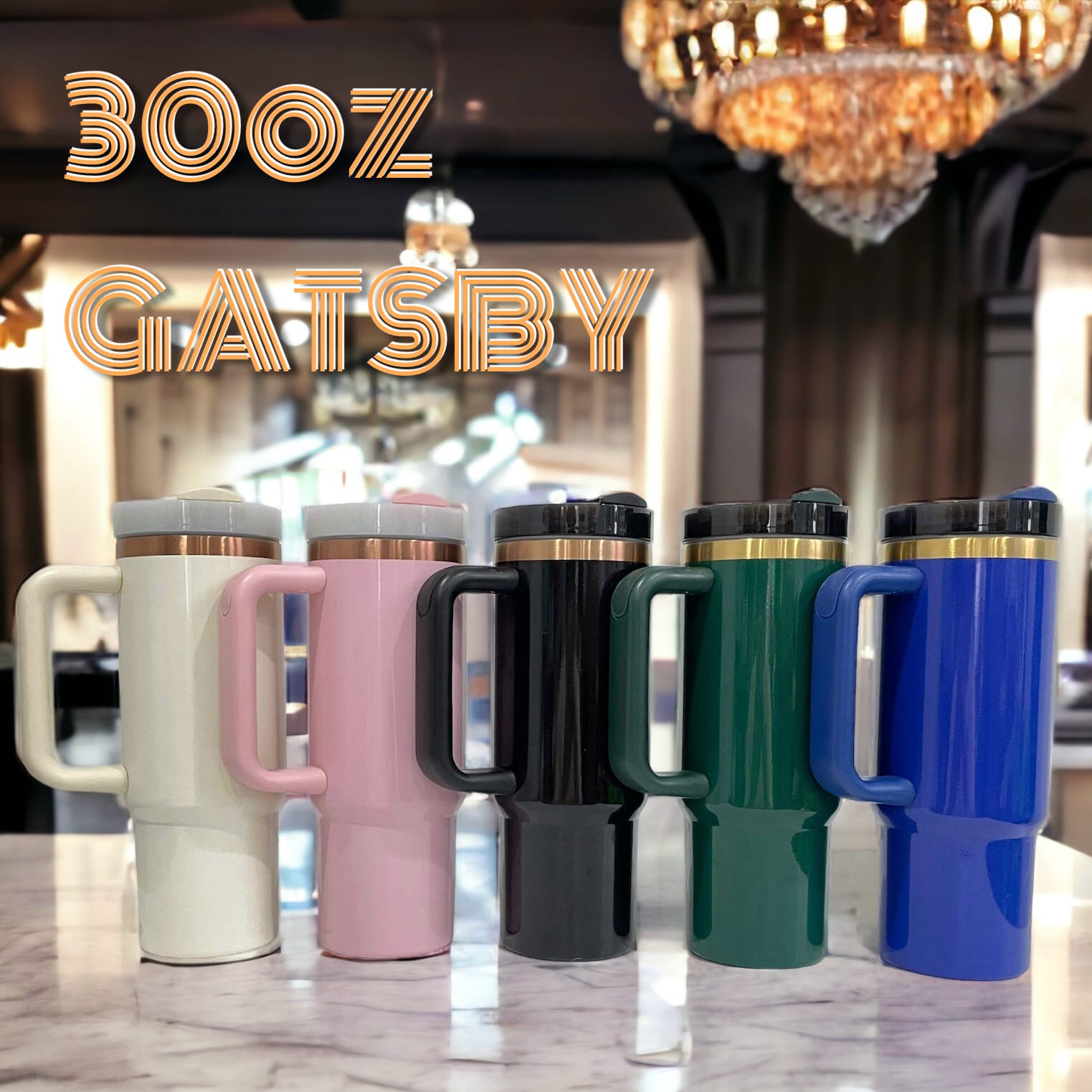 30oz Tumbler with Handle 2.0 GATSBY