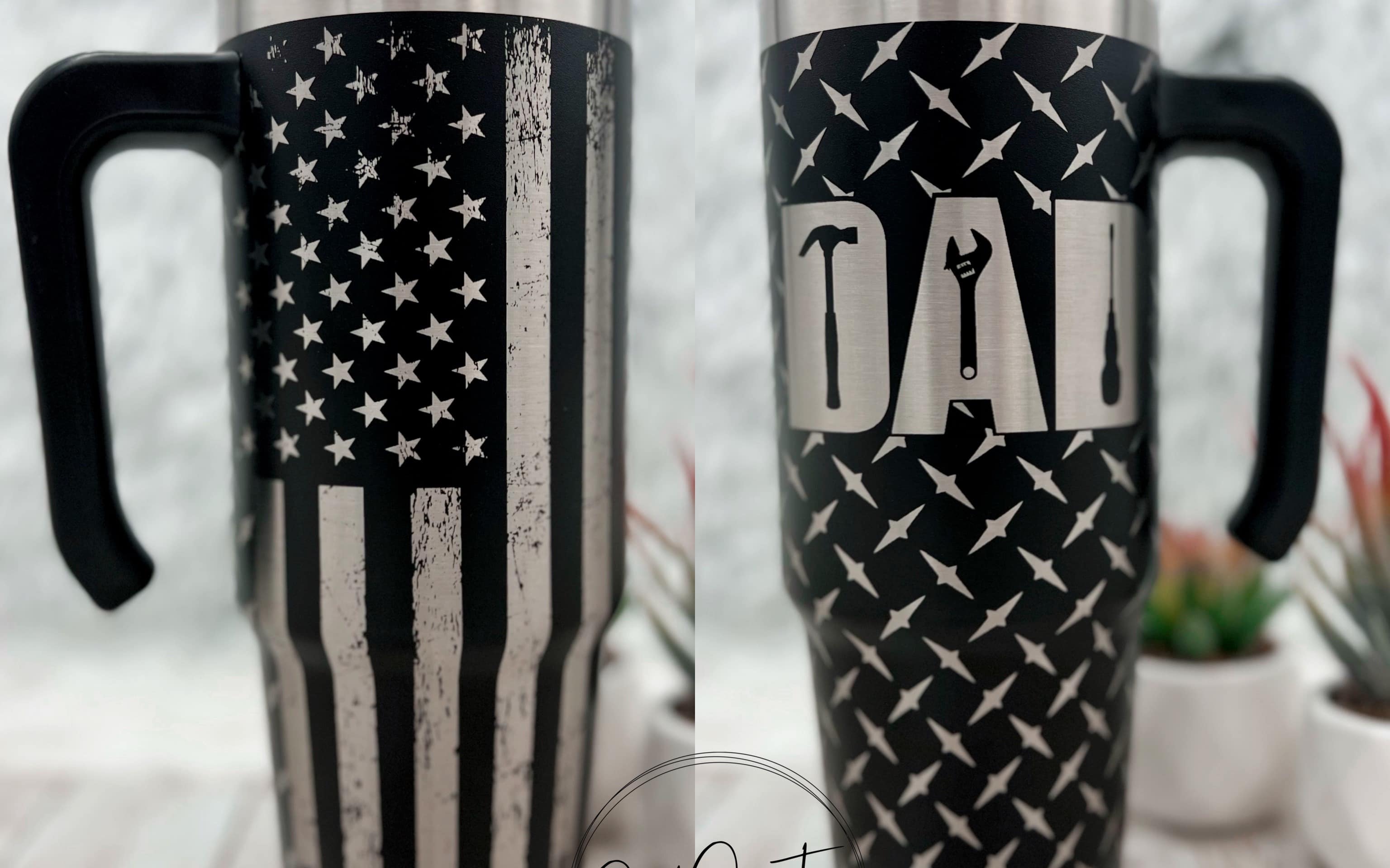 Engraved Tumbler 30oz Handle